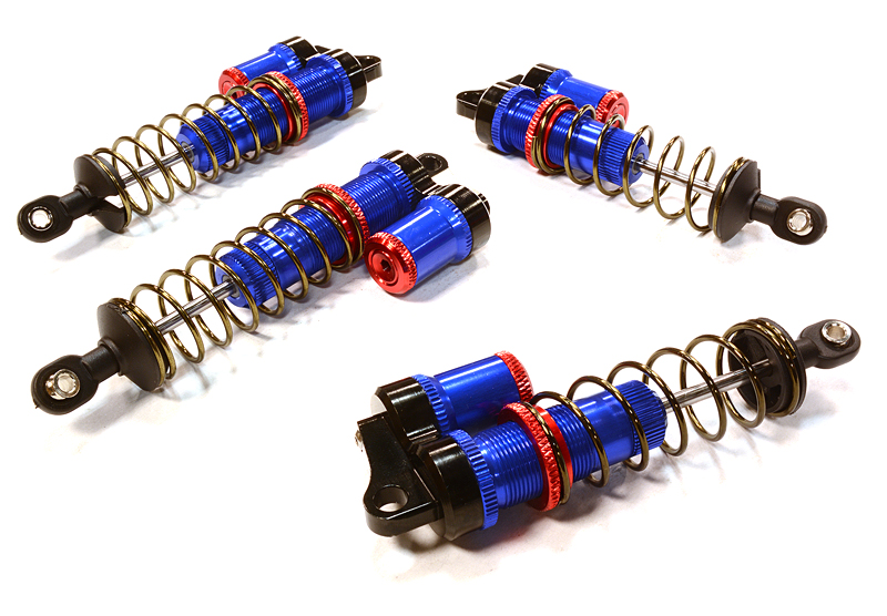C26458BLUE Piggyback Shock Set for 1/10 Traxxas Rustler & Bandit VXL