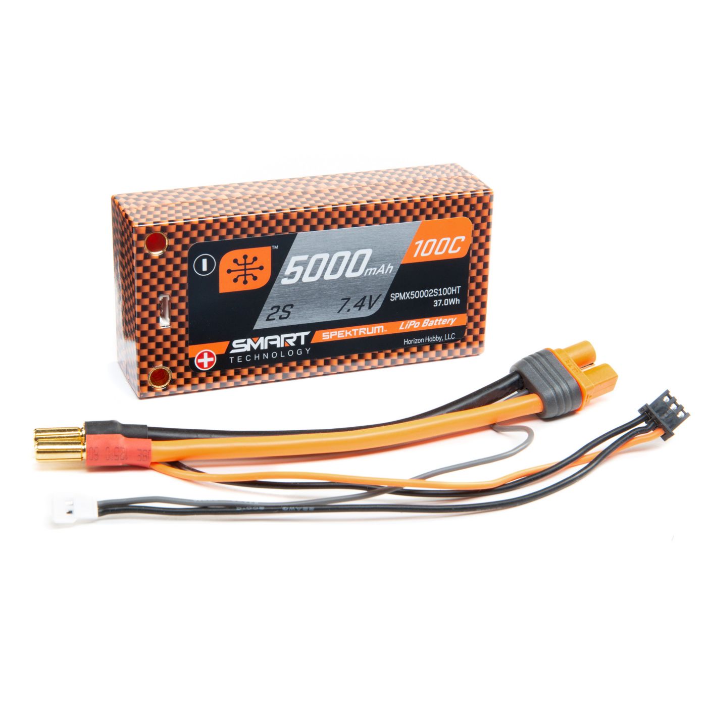 Spektrum 5000mAh 3S 11.1V 50C Smart G2 Hardcase LiPo Battery W/IC5