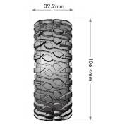 CR-ROWDY - Class 1 - 1-10 Crawler Tires - Super Soft - for 1.9 Wheels - L-T3347VI