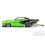 PR3550-00 1972 Plymouth Barracuda Clear Body voor Slash 2wd Drag Car & AE DR10