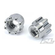 PR6357-00 8x32 naar 20 mm aluminium zeskantadapters (smal) voor Pro-Line 8x32 3.8\" wielen