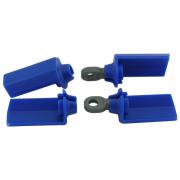 RPM80575 Blue Shock Shaft Guards for Associated 1/10th Scale Shocks