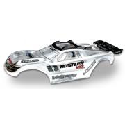 TMT Body onbreekbaar wit incl. Sticker voor TRX RUSTLER 4x4