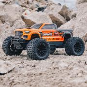 Arrma 1/10 GRANITE 4X2 BOOST MEGA 550 Brushed Monster Truck RTR met batterij en oplader, oranje