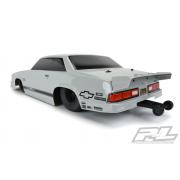 PR3549-14 1978 Chevrolet Malibu Tough-Color (Stone Grey) body voor Losi 22S No Prep Drag Car, Slash 