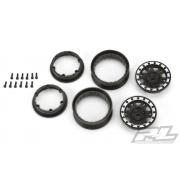 PR2769-13 Impulse 1.9\" Black/Silver Plastic Internal Bead-Loc Wheels for Rock Crawlers Front or Rear