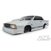 PR3549-14 1978 Chevrolet Malibu Tough-Color (Stone Grey) body voor Losi 22S No Prep Drag Car, Slash 