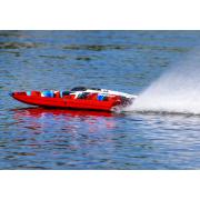 Traxxas DCB M41 Catamaran Raceboot TQi TSM, Rood/Blauw