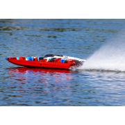 Traxxas DCB M41 Catamaran Raceboot TQi TSM, Rood/Blauw