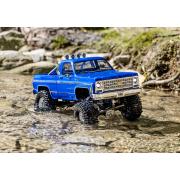 TRAXXAS TRX-4M HIGH TRAIL CRAWLER MET 1979 CHEVROLET K10 BODY: 1/18 SCHAAL 4WD ELEKTRISCHE AUTO BLAU