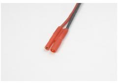 2.0mm goudstekker, Vrouw., silicone kabel 20AWG, 10cm (1st)