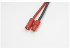 3.5mm goudstekker, Man., silicone kabel 14AWG, 10cm (1st)