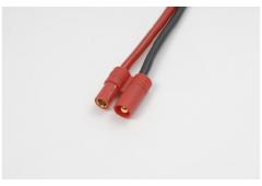 3.5mm goudstekker, Vrouw., silicone kabel 14AWG, 10cm (1st)