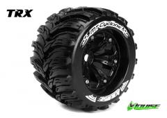 MT-CYCLONE - 1-8 Monster Truck Banden Set - Verlijmd op velg - Medium - 3.8" Velgen Zwar