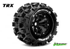 MT-MCROSS - 1-8 Monster Truck Banden Set - Verlijmd op velg - Medium - 3.8" Velgen Zwart