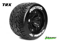 MT-ROCKET - 1-8 Monster Truck Banden Set - Verlijmd op velg - Medium - 3.8" Velgen Zwart