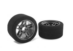 Attack foam tires, 1/8 Circuit, 32 shore, Carbon rims (2)