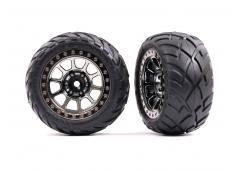 Traxxas TRX2478T Banden en wielen, gemonteerd (2.2" zwart verchroomde wielen, Anaconda 2.2" banden m