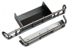 Traxxas TRX8536X Bumper, achter / bumperverlenging (satijn zwart verchroomd)