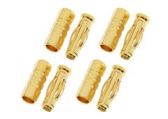4.0mm goudstekker "Car", Man. + Vrouw. (4paar)