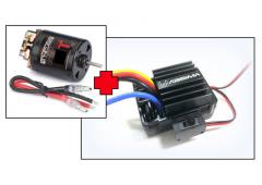 Absima Elektrische motor "Thrust B-Spec" 55T + 1:10 Brushed Controller voor Crawlers en Boten, 40A