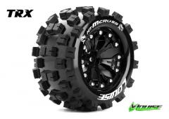 MT-MCROSS - 1-10 Monster Truck Banden Set - Verlijmd op velg - Soft - 2.8" Velgen Zwart