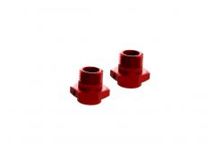 AR310484 Wheel Hex Aluminum 17mm (16.5mm Thick) Red (2) ARAC9416