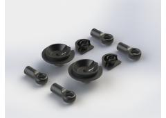 AR330338 Shock Rod End Set Nero (2) (ARAC8971)