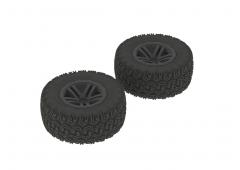 AR550017 Sidewinder 2 SC Tire Wheel Glued Black (2) (ARAC9648)