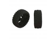 AR550057 2HO Tire Set Glued Black (2) (ARA550057)