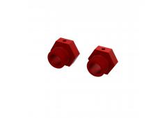 Aluminum Wheel Hex 24mm, Red (2) ARA310928