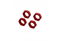 Aluminum Wheel Nut 24mm, Red (4) ARA310929