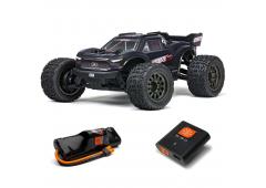 Arrma 1/10 VORTEKS 4X2 BOOST MEGA 550 Brushed Stadium Truck RTR met batterij en oplader, Gunmetal