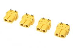 Connector - XT-60PW - Goudcontacten - Vrouw. - 4 st