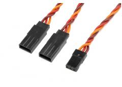 Servo Y-kabel - Gedraaide HD siliconen-kabel - JR/Hitec - 22AWG / 60 Strengen - 15cm -