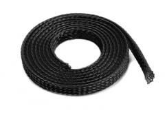 Kabel beschermhoes - Gevlochten - 6mm - Zwart - 1m