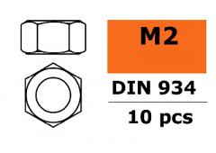 Revtec Zeskantmoer M2 Gegalvaniseerd staal 10 st