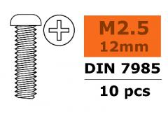 Revtec Bolcilinderschroef Philips M2,5X12 Gegalvaniseerd staal 10 st