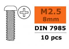 Revtec Bolcilinderschroef Philips M2,5X8 Gegalvaniseerd staal 10 st