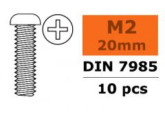 Revtec Bolcilinderschroef Philips M2X20 Gegalvaniseerd staal 10 st