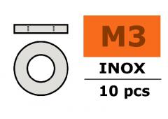 Revtec Vlakke sluitring M3 Inox 10 st