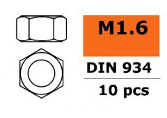 Revtec Zeskantmoer M1.6 Gegalvaniseerd staal 10 st