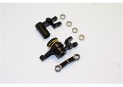 STEERING ASSEMBLY WITH BEARINGS - 1SET BLACK GPM TRX 1/10 SLASH 4X4 RALLY STAMPEDE/RUSTLER/HOSS 4X4