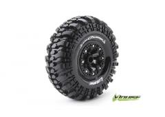 CR-CHAMP - 1-10 Crawler Banden Set - Verlijmd op velg - Super Soft - 2.2" Velgen Zwart -