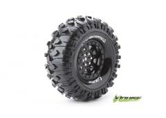 CR-ROWDY - 1-10 Crawler Banden Set - Verlijmd op velg - Super Soft - 1.9" Velgen Zwart -