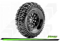 CR-CHAMP - Class 1 - 1-10 Crawler Tire Set - Mounted - Super Soft - Black 1.9 Wheels - Hex 12mm - L-
