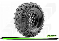 CR-ROWDY - Class 1 - 1-10 Crawler Tire Set - Mounted - Super Soft - Black 1.9 Wheels - Hex 12mm - L-