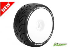 GT-TARMAC - MFT Technology - 1-8 Buggy Banden Set - Verlijmd op velg - Super Soft - Velg