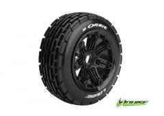 B-ORBIT - 1-5 Buggy Banden - Verlijmd op velg - SPORT - Velgen Zwart 24mm - Hex - Voor -