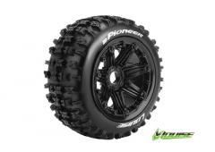 B-PIONEER - 1-5 Buggy Banden - Verlijmd op velg - SPORT - Velgen Zwart 24mm - Hex - Acht